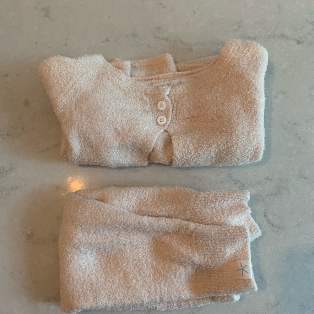 Barefoot Dreams pink infant set